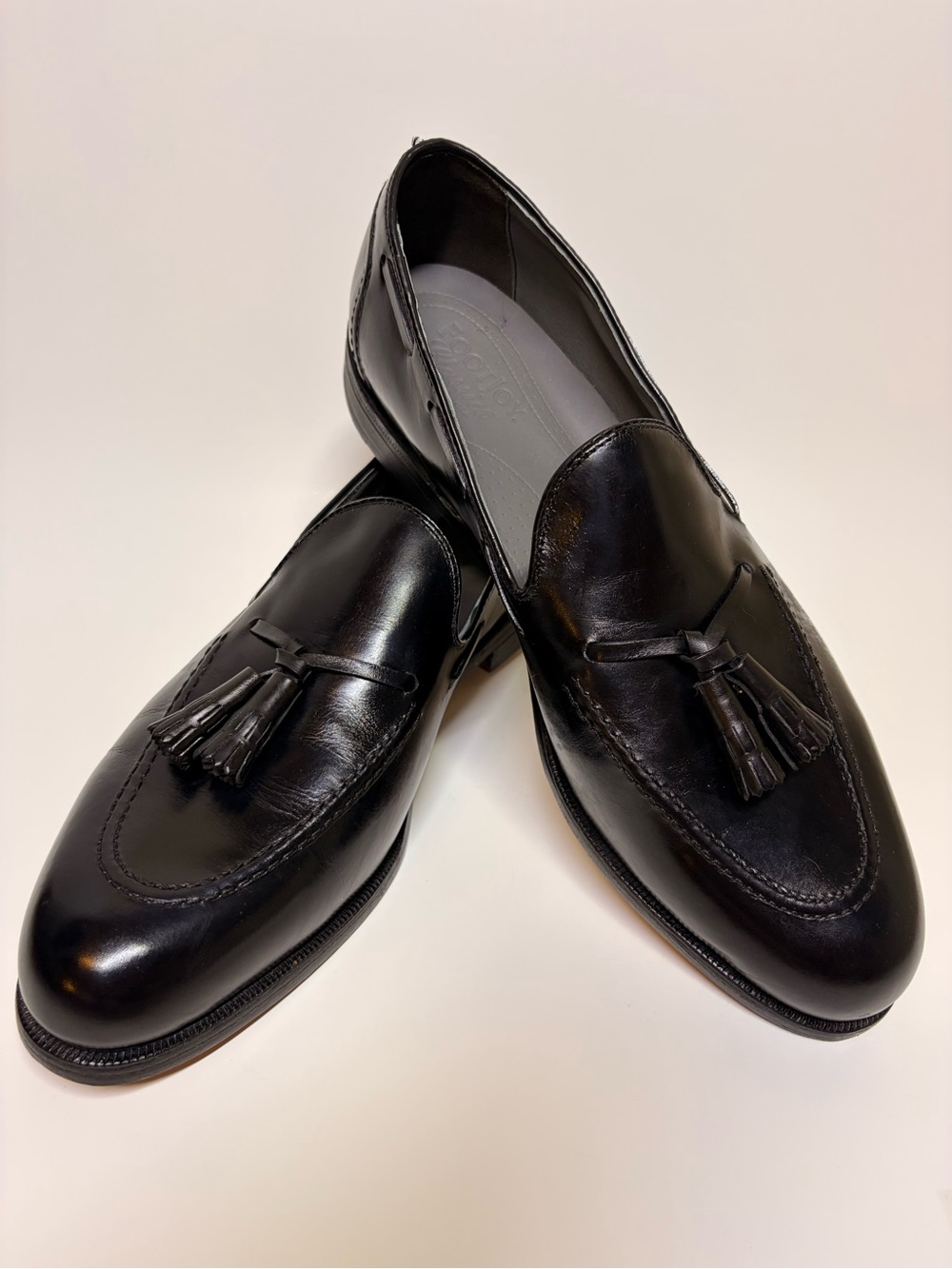 FootJoy Classics 75309 Tassel Loafers 11C Black Leather Made USA Vintage